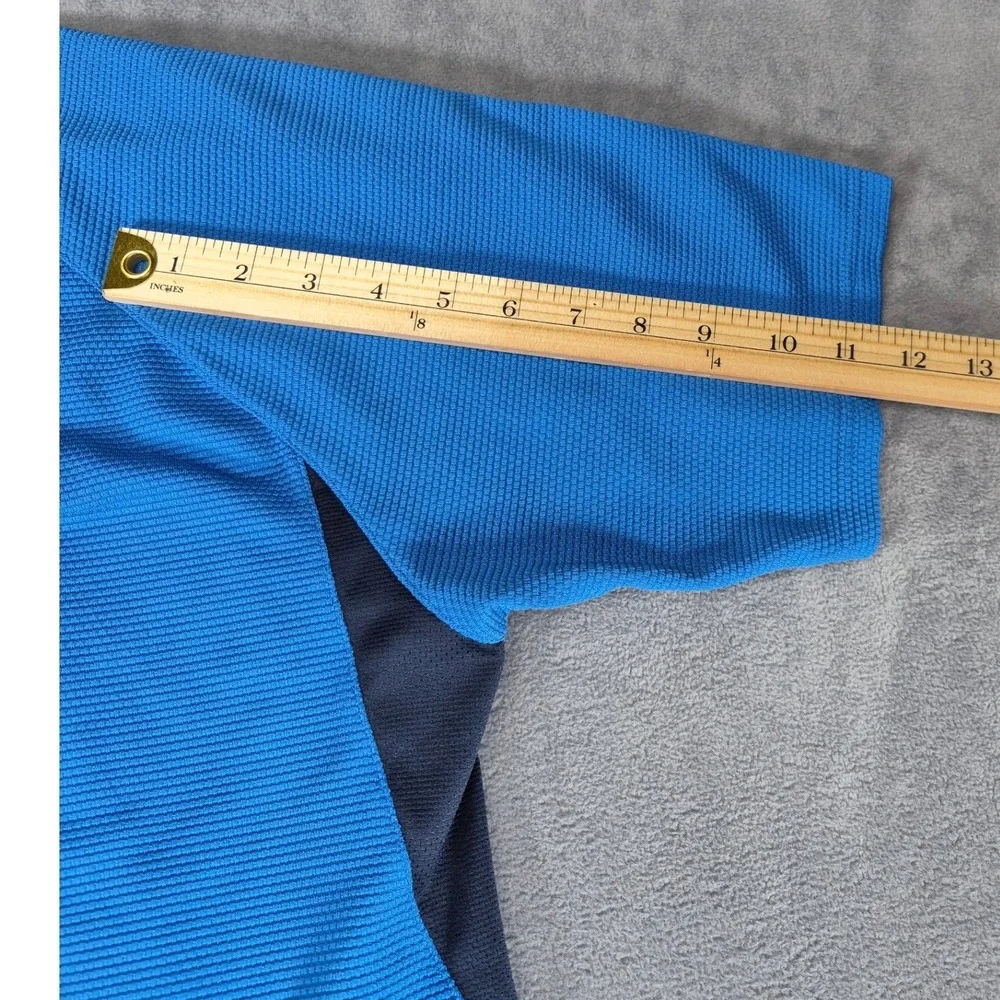 Nike Sphere Dry Mens Medium Blue Short Sleeve Athletic Training Shirt Raglan